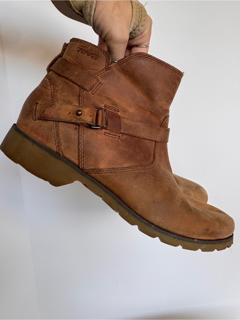 Teva Leather De La Vina Ankle Boots Shoes Booties 8